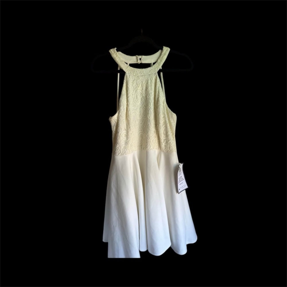 Stylish Cream Sleeveless Dress